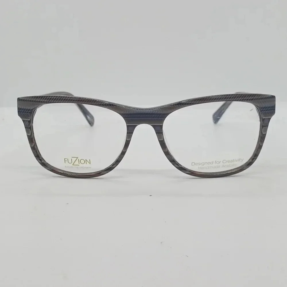 NWT UNISEX FUZION EYEGLASS FRAMES FUN24 BROWN BLUE